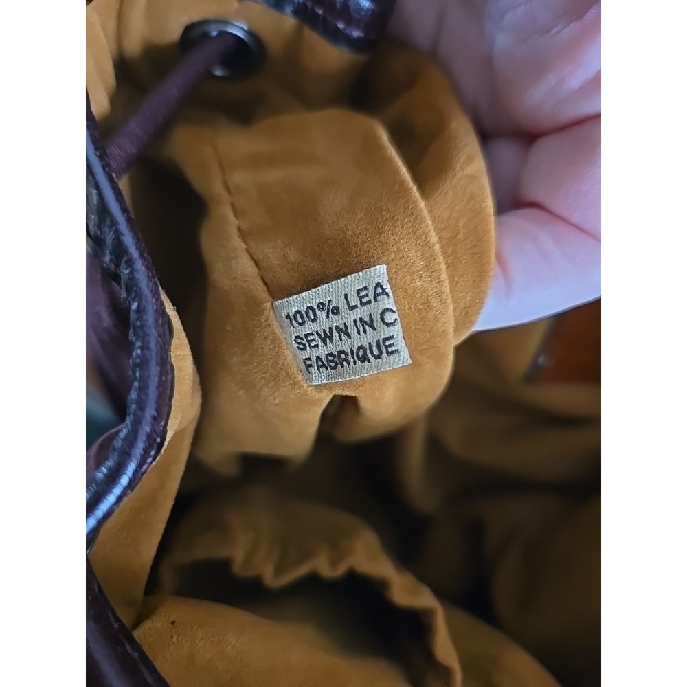 Patricia Nash Melrose Drawstring with Floret Key Fob Plum Nubuck Suede Crossbody - Picture 14 of 16